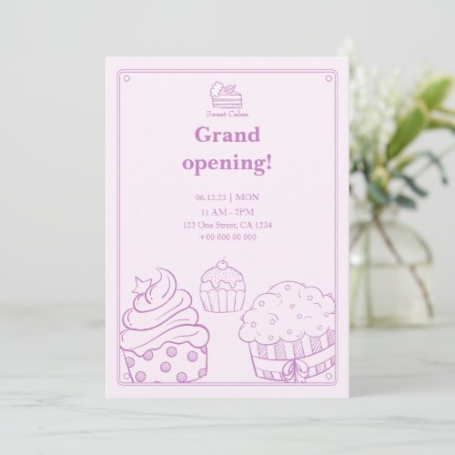 bakery grand opening invitation