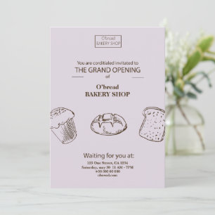 bakery grand opening invitation