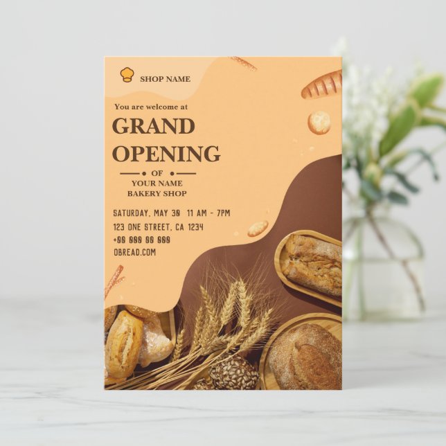bakery grand opening invitation ⭐⭐⭐⭐⭐(8.13k) (Standing Front)
