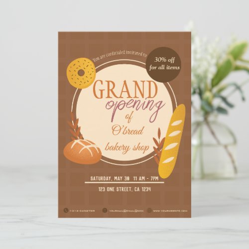 bakery grand opening invitation 813k