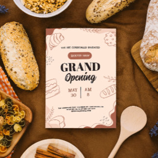 bakery grand opening invitation ⭐⭐⭐⭐⭐(8.13k)