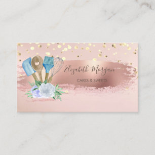 Bakery Hand Tools,Flower,Confetti, Brush Stroke   Business Card