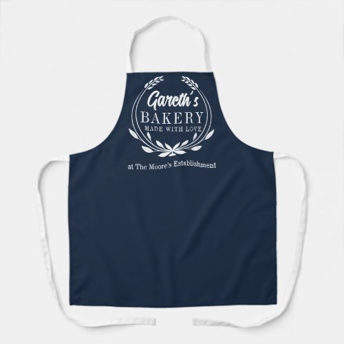 Bakery Head Chef Apron with wreath