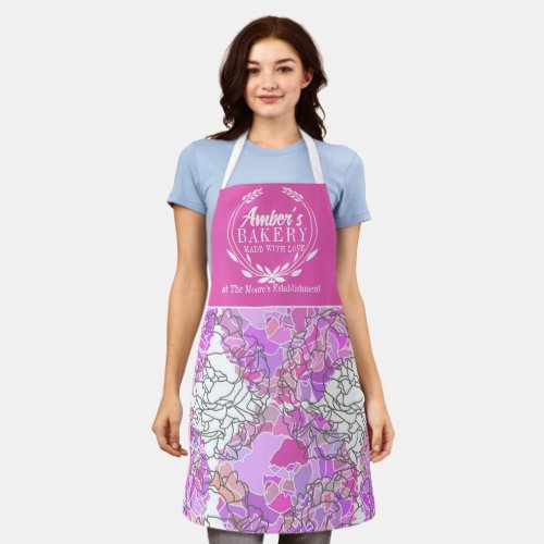 Bakery Head Chef Apron with wreath