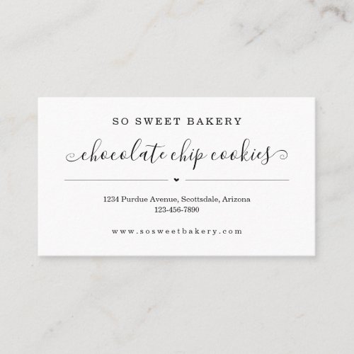 Bakery Homemade Baked Goods Product Business Card