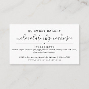 Bakery Homemade Baked Goods Product Business Card
