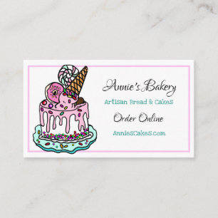 Bakery Ice Cream Cake Baking Business Card