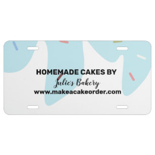 Bakery Ice Cream Dripping Frosting Business License Plate