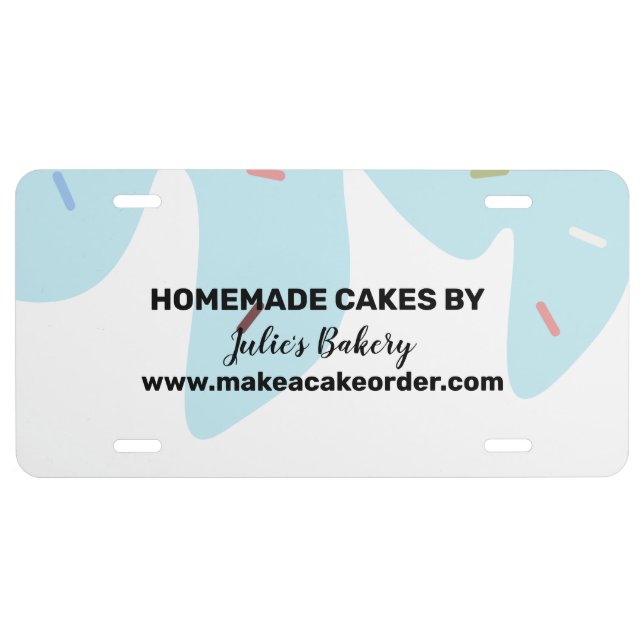 Bakery Ice Cream Dripping Frosting Business License Plate (Front)