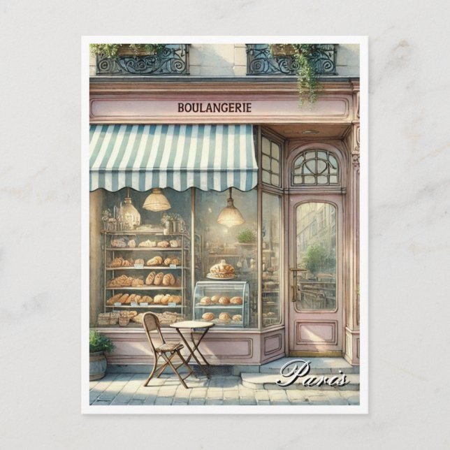 Bakery in Paris France Postcard (Front)