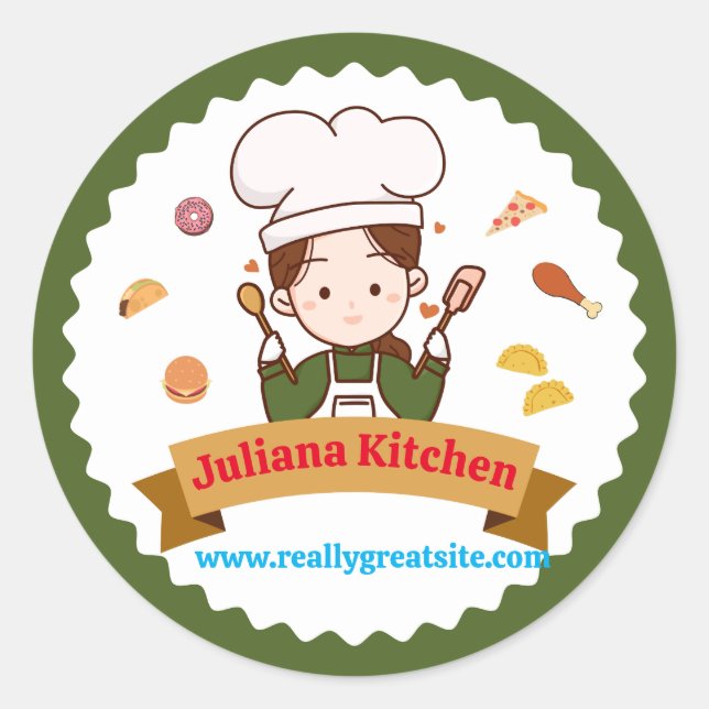 BAKERY ITEM BRAND PRODUCT CUSTOMIZABLE STICKER L (Front)