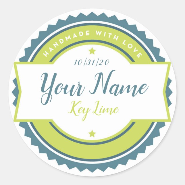 Bakery Label Kitchen Sticker Key Lime (Front)