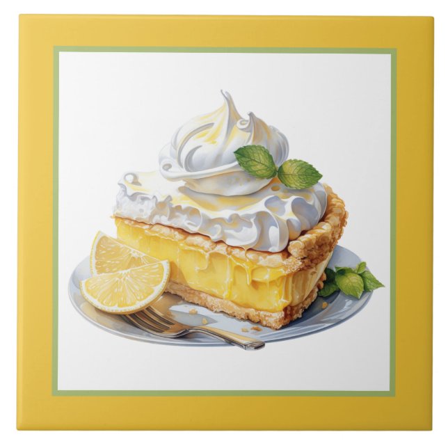 bakery lemon cream home business crafting  ceramic tile (Front)