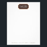 Bakery Letterhead<br><div class="desc">Coordinates with the Cute Falling Cupcakes Pattern Bakery Business Card Templates and office supplies by 1201AM. This simple letterhead template is designed to give your bakery brand a clean and polished identity with a vintage-style box to hold your name or business name across the top. See the matching business brand...</div>