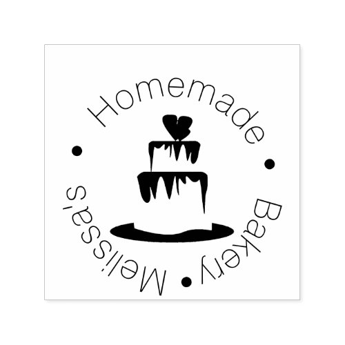 Bakery Logo Baking Utensils Homemade Layer Cakes Self_inking Stamp