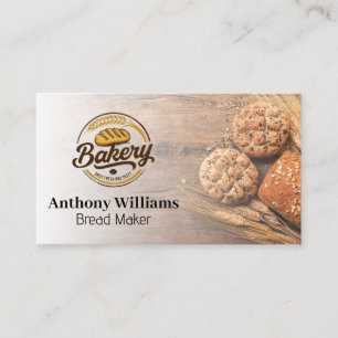 Bakery Logo Loaves of Bread Business Card