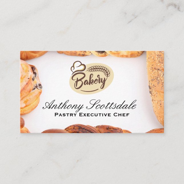 Bakery Logo | Pastries Business Card (Front)