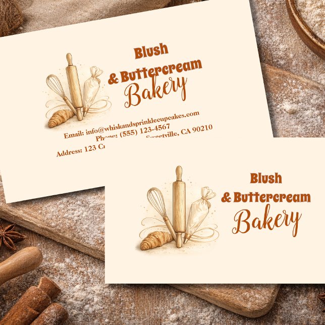 Bakery Logo Pastry Shop Branding Business Card (Creator Uploaded)