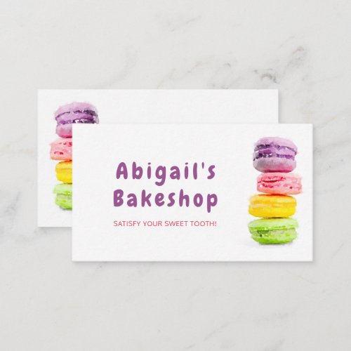 Bakery Mighty Business Card _ Cute Pastel Macaron