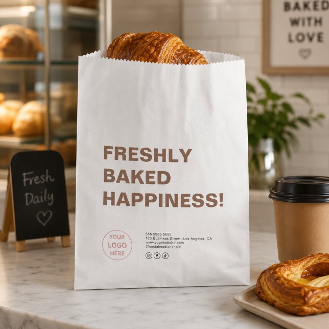 Bakery Modern Custom Logo Paper Bag (Bakery Modern Custom Logo Paper Bag)