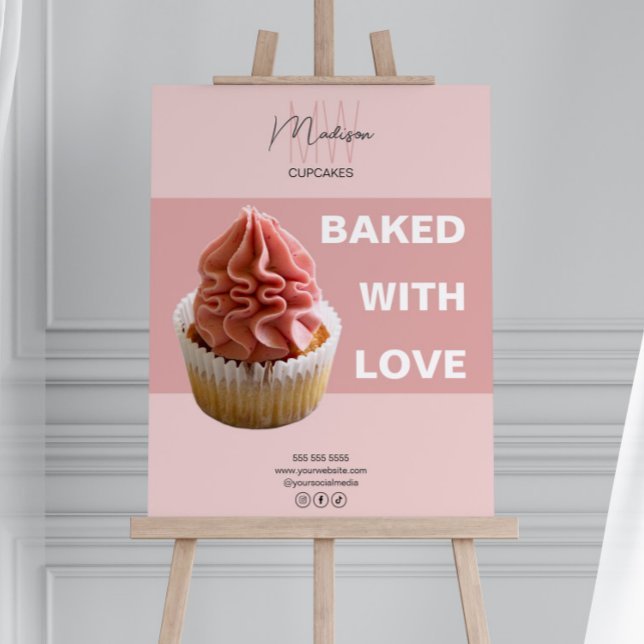 Bakery Monogram Logo Bake With Love Foam Board (Bakery Monogram Logo Bake With Love Foam Board
)