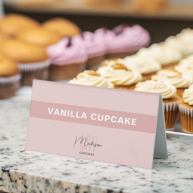 Bakery Monogram Logo Business Product Table Tent (Bakery Monogram Logo Business Product Table Tent Sign)