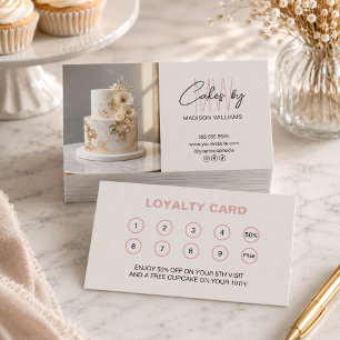 Bakery Monogram Logo Business Reward Loyalty Card
