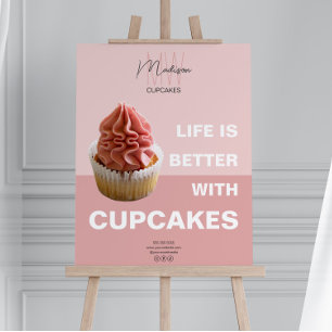 Bakery Monogram Logo Cupcake Business Foam Board