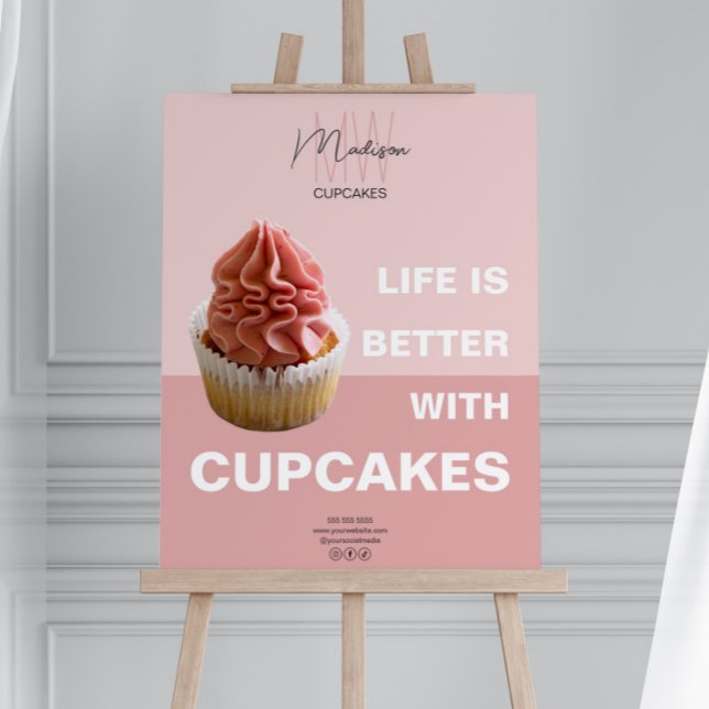 Bakery Monogram Logo Cupcake Business Foam Board (Bakery Monogram Logo Cupcake Business Foam Board)