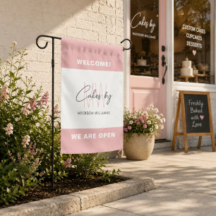 Bakery Monogram Logo Welcome Sign Flag