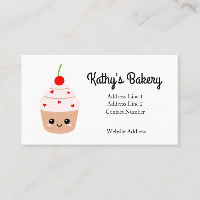 Bakery Name Card, Pastry Shop Business Card (Front)