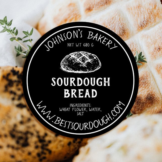 Bakery Name Sourdough Bread Loaf Vintage Label  (Creator Uploaded)