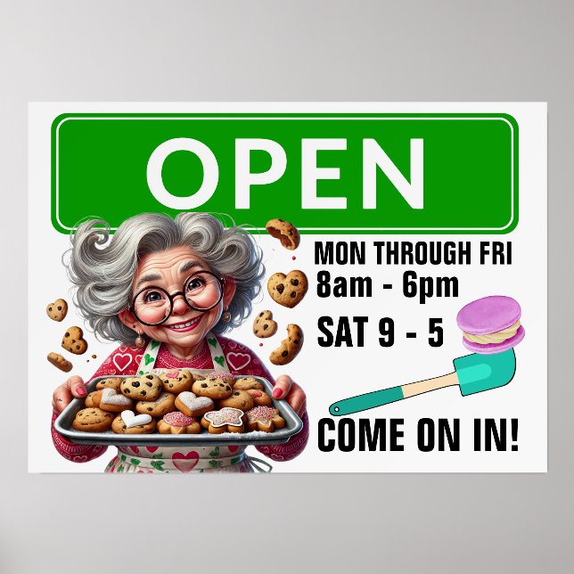 Bakery OPEN and CLOSED See Back Sign Holder (Front)