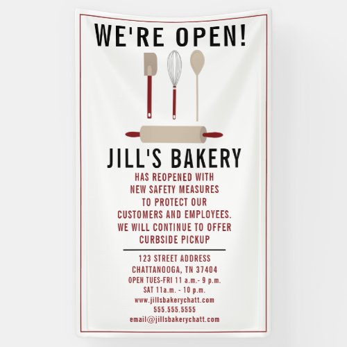 Bakery Open Red Kitchen Food Business Restaurant Banner