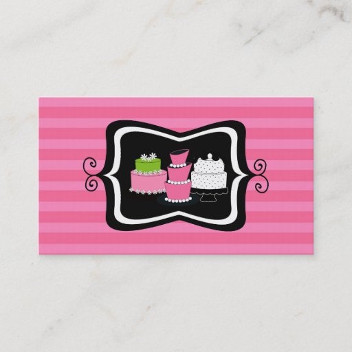 Customizable Bakery or Cake Shop Business Cards