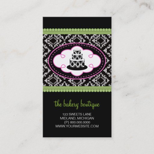 Customizable Bakery or Cake Shop Business Cards