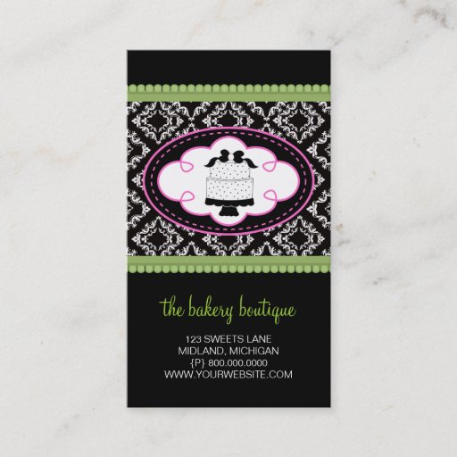Customizable Bakery or Cake Shop Business Cards