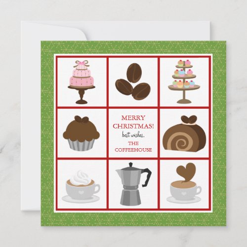 Bakery or Coffeehouse Business Christmas Cards