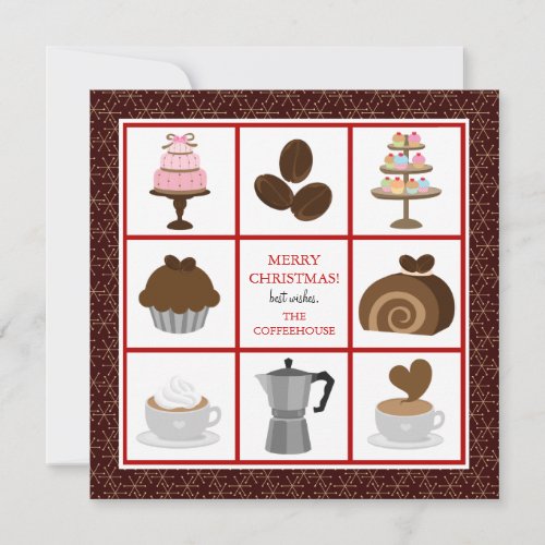 Bakery or Coffeehouse Business Christmas Cards