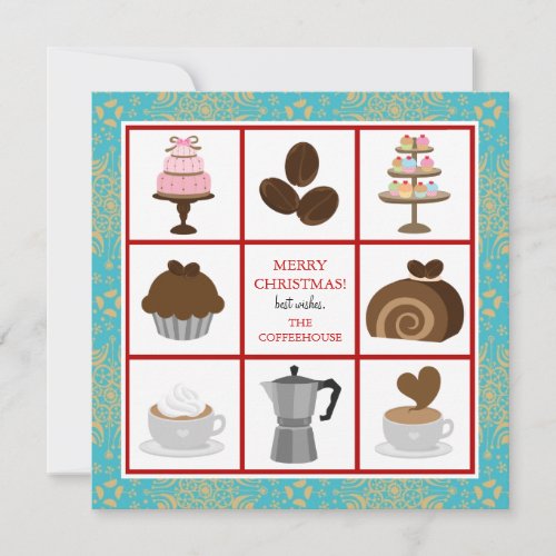 Bakery or Coffeehouse Business Christmas Cards