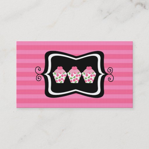 Customizable Bakery or Cupcake Shop Business Cards