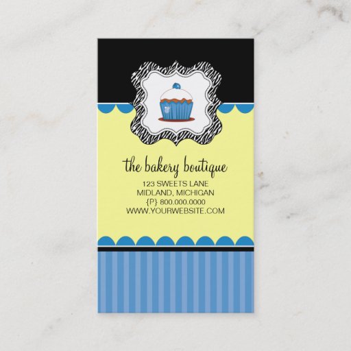 Customizable Bakery or Cupcake Shop Business Cards