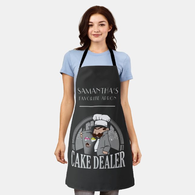 Bakery Owner Cake Dealer Funny Personalized Apron (Worn)