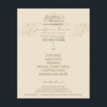 Bakery Pastries Custom Decorated Birthday Cake Flyer<br><div class="desc">Bakery Pastries Custom Decorated Birthday Cake</div>