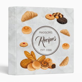 Bakery Pastries Recipes Binder