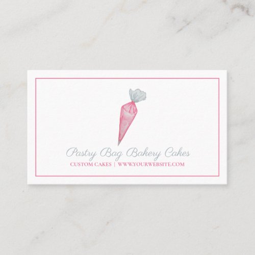 Bakery Pastry Bag Watercolor cute Business Card