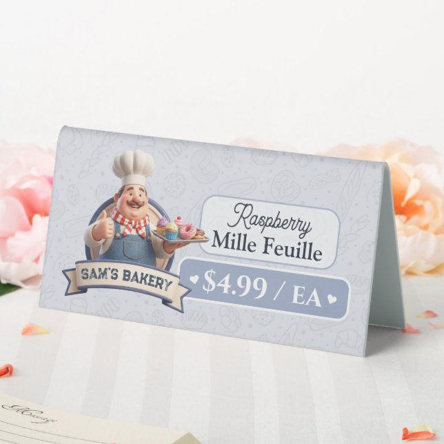 Bakery Pastry Baker Display Sign Label Price Tag (In SItu (Wedding))