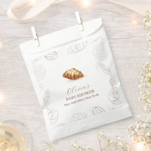 Bakery Pastry Bun In The Oven Baby Shower  Favor Bag