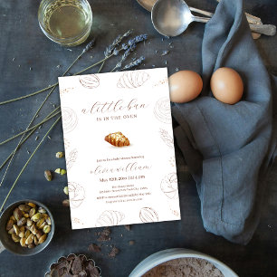 Bakery Pastry Bun In The Oven Baby Shower Invitation