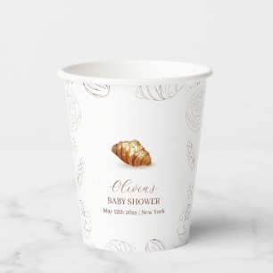 Bakery Pastry Bun In The Oven Baby Shower  Paper Cups